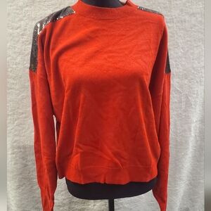 The Kooples red Smooth Cashmere Sweater  MSRP $328